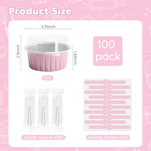 49% Off Ruckae 100-Pack Mini Loaf Pans with Lids - Image 5