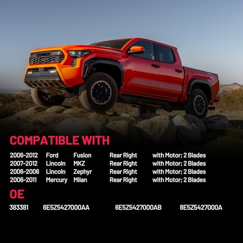 Image of BDFHYK 8E5Z5427000A Power Window Regulator with Motor Rear Right, Compatible with 2006-2012 Ford Fusion; Compatible with 2007-2012 Lincoln MKZ; Compatible with 2006-2011 Mercury Milan