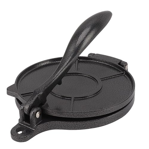 Pressa per Tortilla Utensile Manuale per Pressatura per Tortilla in Lega di Alluminio per Pizza Pie Patty Che Fa Risparmiare Tempo (16 cm Nero)