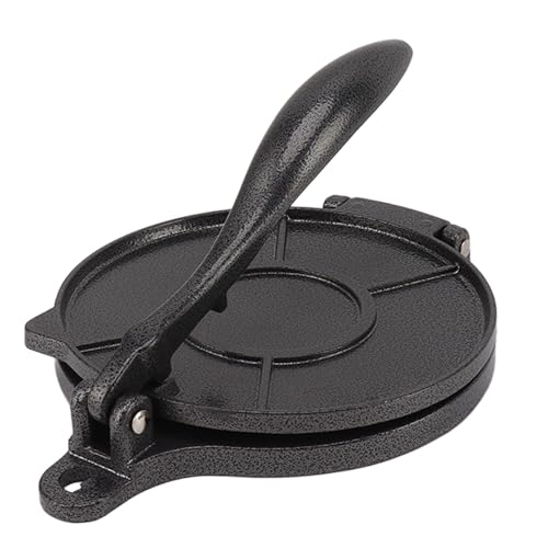 Tortilla Press, Aluminum Alloy Manual Tortilla Maker Quesadilla Maker Pataconera Maker Rotis Press Quesadilla Press for Pizza Pie Patty Making (16cm Black)