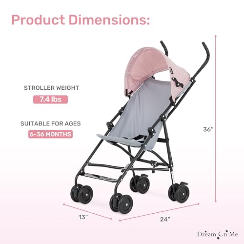 Dream On Me 451XX-PNK Aero Travel Lightweight Umbrella Stroller thumb #3