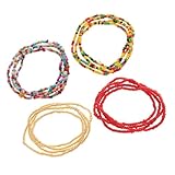 Healvian 4 piezas Cadena de Cintura para Bikini con Cuentas de Vidrio de Diseño Elegante para Playa y Traje de Baño Femenino Accesorio y Duradero para Verano