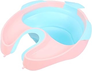 Cuenca de champú Plegable, Tazón de champú con Tubería Drenaje con Cuenca Lavado Cabello Color Azul para la Cama para Mujeres Embarazadas, Ancianos y Niños