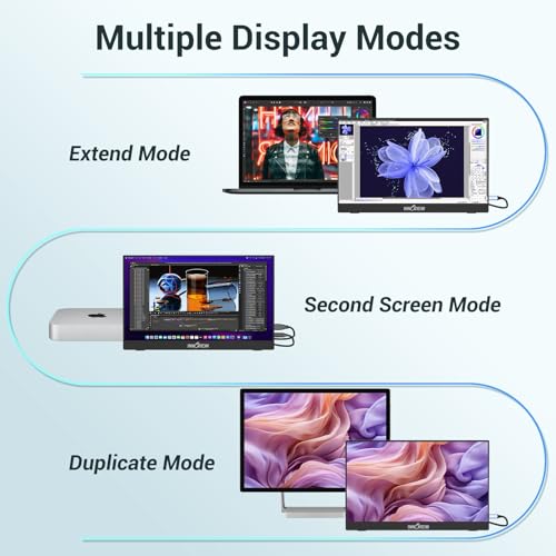 Image of InnoView 23.8 inch FHD 100Hz 100% sRGB Dual Monitor with 15.6 Inch FHD 1080P Standard HDMI USB C Second External Monitor for Laptop