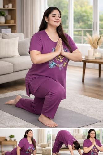 Image of In Love Women's Plus Size Longline T-Shirt with Side Pocket, 3 /4 Sleeve, Crew Neck
