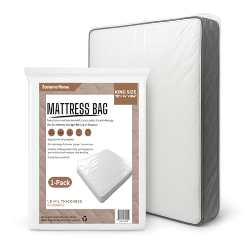 Ecoterra Home King/Cal King Mattress Bag for Moving and Disposal 1-Pack