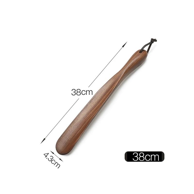 Calzador de mango largo, calzador de madera, calzador, calzador, 1 pieza, calzador de madera profesional, calzador de mango largo flexible, útil levantador de zapatos, cuchara for zapatos de 38 cm, he