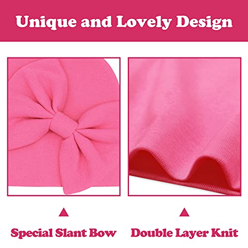 Sarfel Baby Beanie Baby Hats 0-6 Months Cotton Newborn Hats for Girls Baby Girl Hats Bowknot Infant Hat3