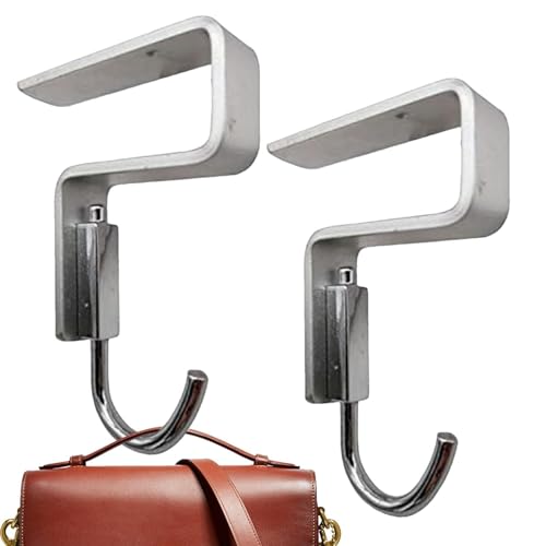 ulapithi Gancho para bolso para escritorio,Gancho para bolsa de escritorio | Percha para mochilas escolares resistente - Ganchos para mochila con gancho de escritorio que ahorran espacio, 2 ganchos