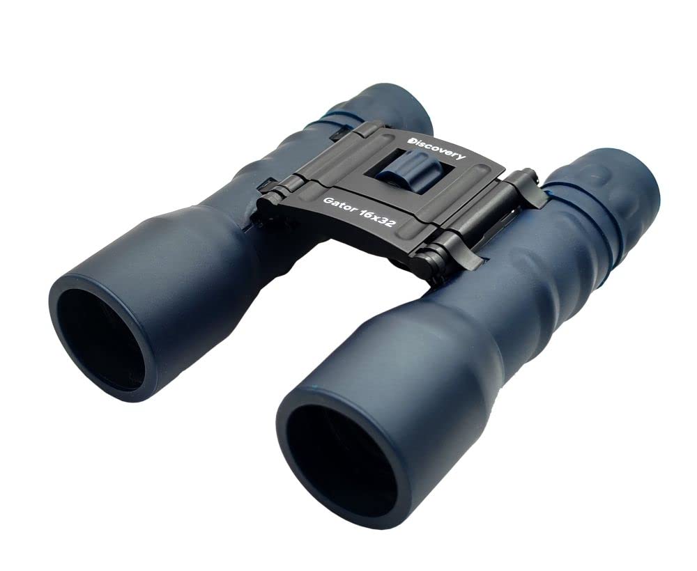 Discovery Gator 16x32 Binocolo Tascabile Da Viaggio, Perfetto Per Il Birdwatching e L’Osservazione Della Fauna, Il Turismo, L’Escursionismo, I Concerti e Gli Eventi Sportivi | Ottiche BK-7 Multistrato, Con Cinghia e Custodia, Ideale per Birdwatching, Osse