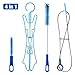 Hydration Bladder Bag Cleaning Tools Kit, Water Bladder Cleaner Set Includes 3 Different Brushes and Frame for Water Reservoir Storage Bag Backpack Bottles
