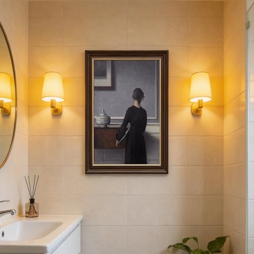 Impression sur toile Wilhelm Hammershoi avec cadre 20x30 cm - 7