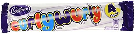 Cadbury Curly Wurly Chocolate Bar 104 g (Single Pack of 4)