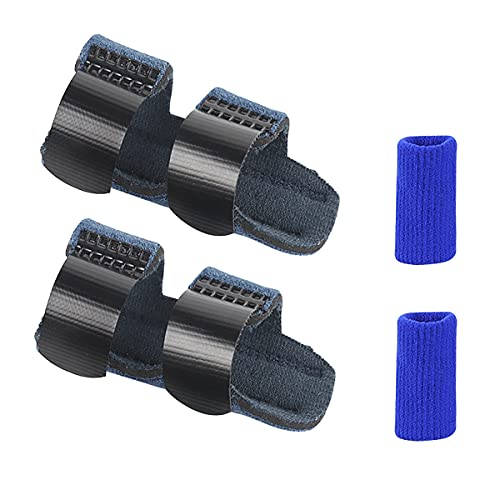 PFativant 2 férulas de dedo azules con mangas de nailon para artritis o lesiones deportivas Cover