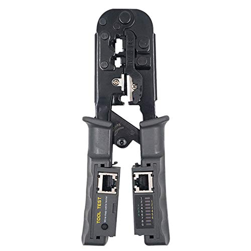 xlpace Crimping Tool 4-in-1 with Tester Wire Crimper Strippers Cutter Electrical Connectors Kit Cable Crimping Plier Multi-Function Network Cable Clamp