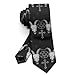 MZERSE Ties for Men Boys Wedding Dance Prom, Fashion Skinny Neck Tie Gothic Occult Satan Penta Symbol Skull