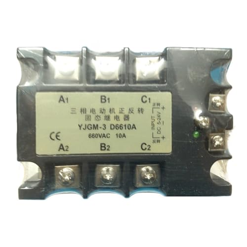 Relais statique triphasé YJGM-3 D6610A inverseur industriel à trois fils et deux commandes