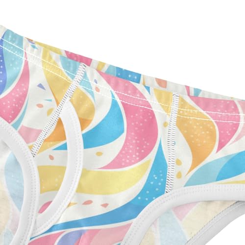 KLL Colorful Stripes Toddler Boy Comfort Briefs Underwear Breathable Undies4