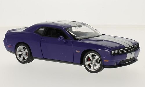Preisvergleich Produktbild Dodge Challenger SRT, lila / silber, 2012, Modellauto, Fertigmodell, Welly 1:24