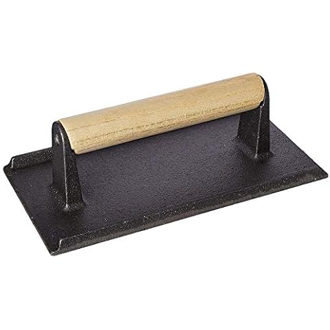 Tablecraft 3033 Steak Weight, Cast Iron, Black Cover