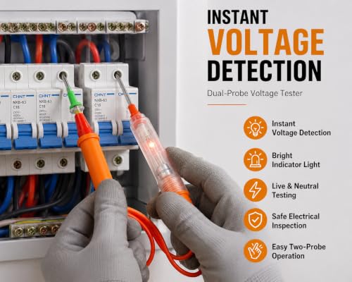 Image of Electronic Spices CT-103 Continuity Tester with Indicator Light, Test Leads, Long Probe for Continuity Car Voltage