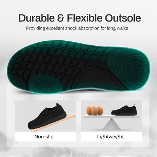 Wide Shoes for Men - Comfort Slip on Walking Loafers with Arch Support - Mens Wide Orthopedic Shoes for Plantar Fasciitis4