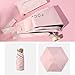 Small Travel Umbrella for Rain Protection Sun-Folding UV Umbrella Windproof Compact Mini Solid Color Fashion Umbrella