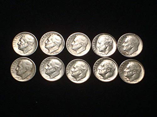 Amazon.com: 1946-1964 Ten Roosevelt Dimes $1 Face Value 90% Silver