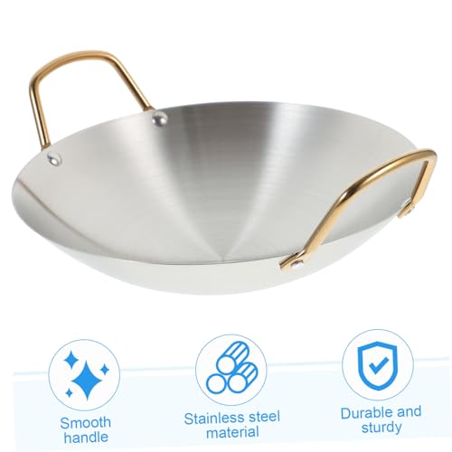 Olla Wok Pequeña Acero Inoxidable con Doble Asa miniatura 7