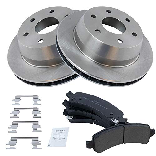 Image of TRQ Rear Semi Metallic Brake Pad and Rotor Set