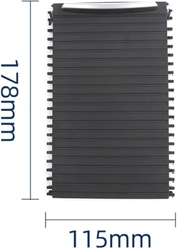 Miniatura 2 de Center Console Roller Blind Cover, Center Console Sliding Shutters, Cup Holder Replacement for Peugeot 408 2014-2022 Black