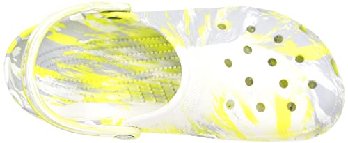Image of crocs Unisex Adult Classic Marbled Clog White /Microchip (206867-1FJ)