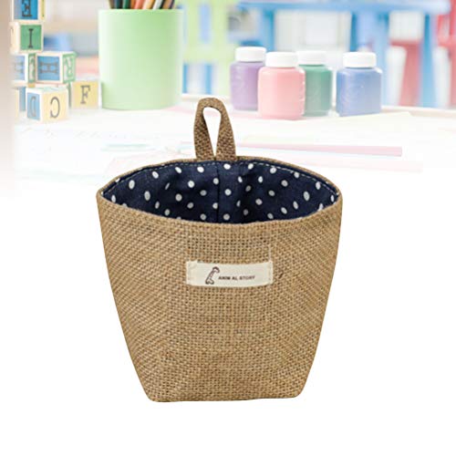 Vaso de flores em tecido de algodão da Vosarea para pendurar pequenos sacos para pendurar com cesta