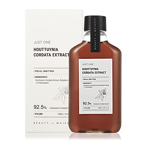 Bom Just One Houttuynia Cordata Extract 150Ml 5.07 Fl. Oz. 92.5% Herbal Extract Vegan Facial Toner Alcohol Free For Face, Scalp #TOP1