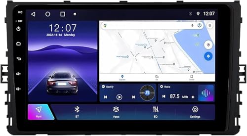 Autoradio 9 pouces avec caméra de recul AHD et navigation mains libres Bluetooth