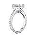 Bo.Dream 3ct Cushion Cut Cubic Zirconia CZ Engagement Rings Women Platinum Plated Sterling Silver (7)