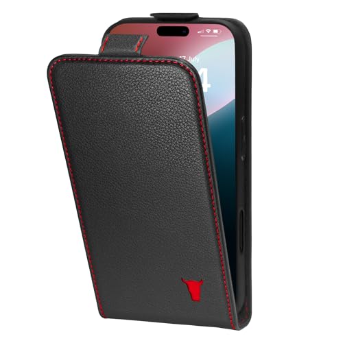 Porte-Cartes Coque Rabat iPhone 16 Pro Cuir Noir MagSafe