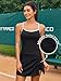 ATTRACO Golf Outfits for Women Tennis Skirt with Adjustable Ruched Side Pickleball Dress Black S