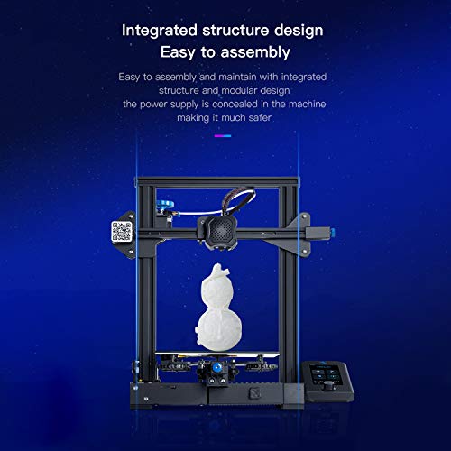 fantaxi Ender-3 V2 Kit de impressora 3D Estrutura integrada totalmente em metal Placa principal sile
