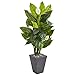 Nearly Natural 63? Spathiphyllum Artificial Slate Planter (Real Touch) Silk Plants, Green