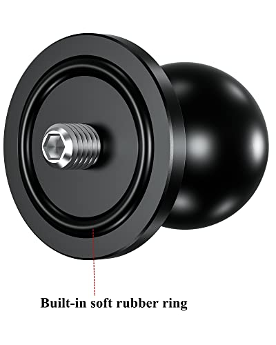 Brcovan Aluminum Alloy 1'' Ball Adapter With 1/4"-20 Threaded Stud For Action Camera & Camcorder Compatible With Ram Mounts B Size Double Socket Arm #TOP3
