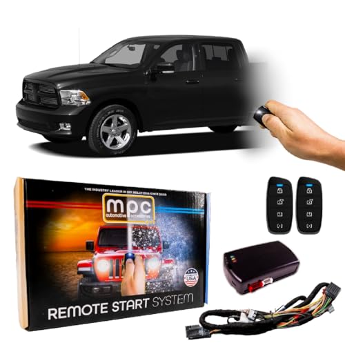 MPC 4-Button 2-Way Remote Start Compatible with 2011-2012 Dodge Ram 1500 - Gas/Diesel - Plug & Play - (2) Extended Range 4-Button 2-Way Extended Range Remotes