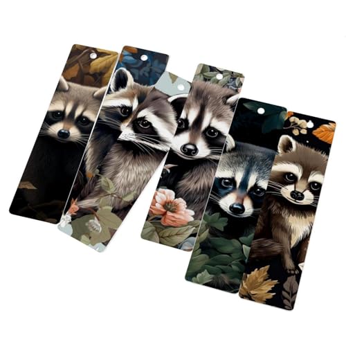 Marque-pages ours avec pompon (lot de 6) pour livre et lecture