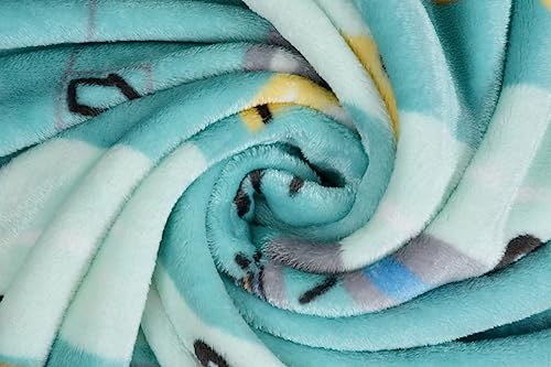 Image of Florida All Season Ultra Soft Kids AC Blanket /Baby Wrapper /Flannel Baby Blanket for 0-5 Yrs Kids(110x150cm) Pack of 2, Brown, Sky Blue