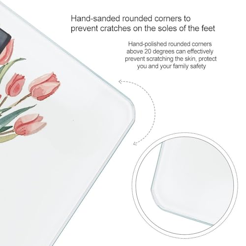 Báscula Digital de Baño con Diseño Flores y Vidrio Templado miniatura 4