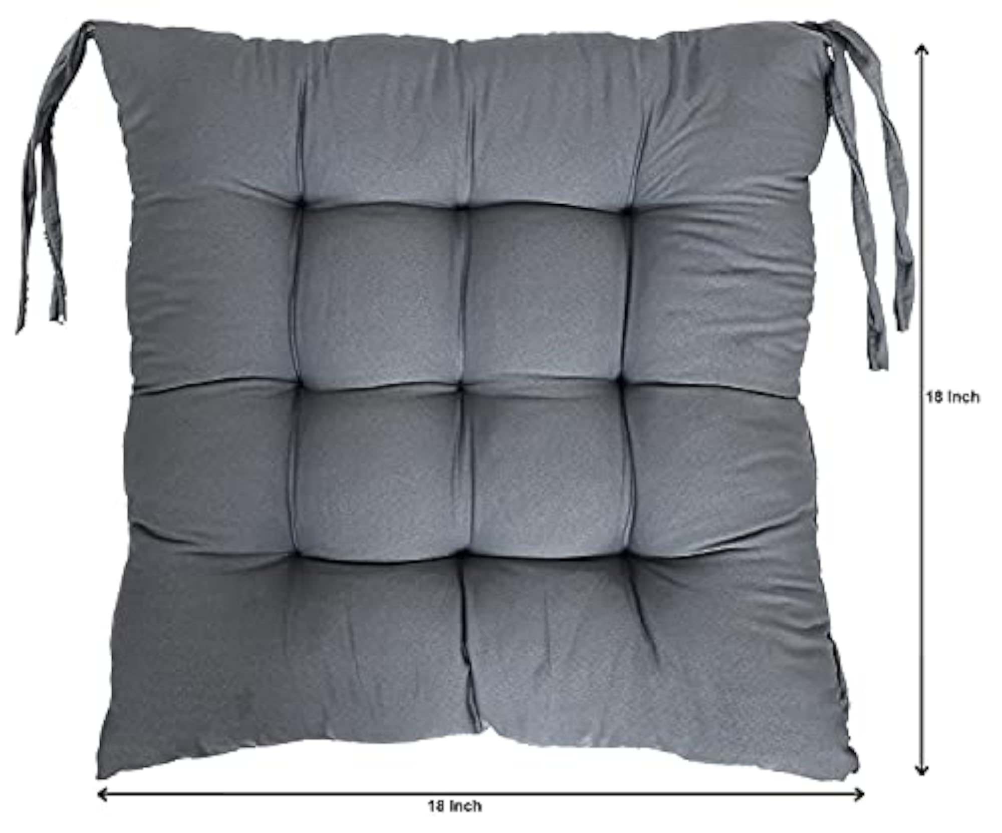 Microfiber Square Chair Pad Cushion, 6 Pack