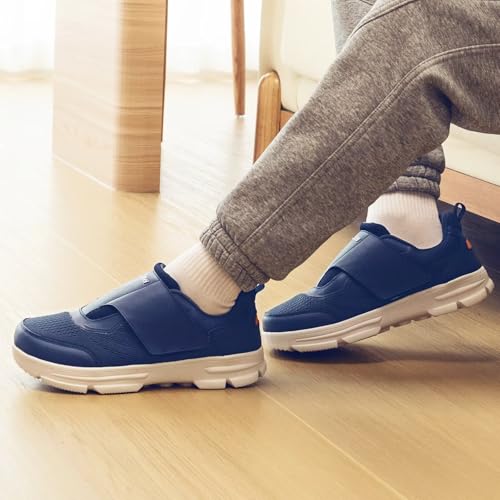 Image of Diabetic Shoes for Men Extra Wide Walking Shoes Swollen Feet Shoes for Neuropathy Adjustable Closure with Arch Support