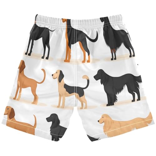 Boys Beach Board Shorts Cartoon Dog Cute Swim Trunk Teen Swimwear 8-16Y Multicolor2