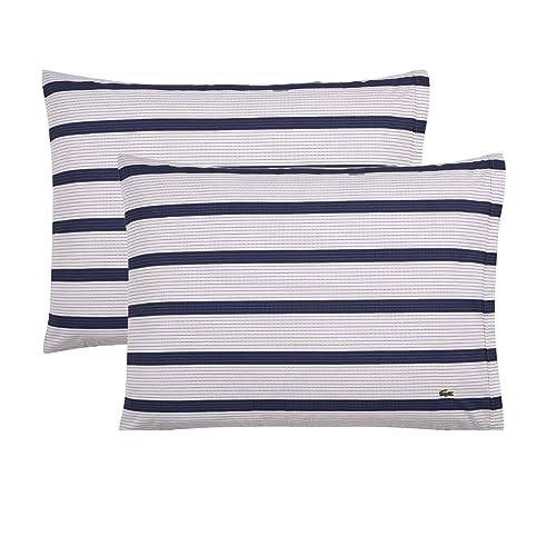 Image of Lacoste Archive Sheet Set, Queen, Zen Blue