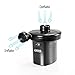 Dr.meter Air Mattress Pump, 3 Ways Powered Portable Electric Air Pump with 3-Nozzle AC 110V, DC 12V, Battery Operated Quick-Fill Inflator Deflator for Inflatable Pool Float Air Bed Boat Swimming Ring